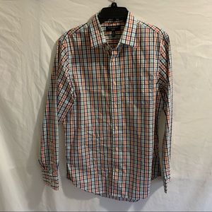 Banana Republic Plaid Non-Iron Slim Fit Collared Dress Shirt - Like New - M